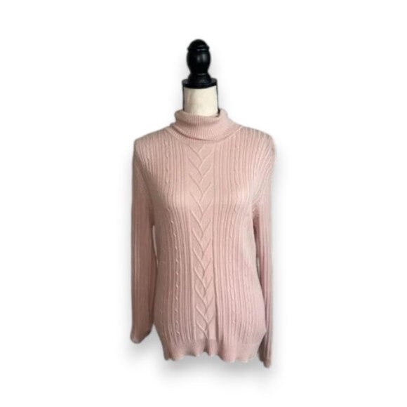 dressbarn Sweaters - 🍂BOGO🍂 
Dressbarn Pink Cowl Neck Sweater with Modern Asymmetrical Hem Vintage